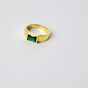 ANILLO DE PLATA BAÑADO EN ORO AMARILLO