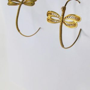 PAR DE AROS LIBELULA